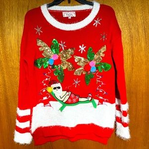 Santa on vaca Christmas sweater